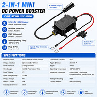 Alimentation Électrique Starlink Mini DC-DC Step-Up, Étanche IP67, Booster de Tension 105W avec Bornes à Joint Torique pour Bateau