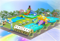 High Kids N Adults Outdoor Big Inflatable Water Slides,Used Water Park Equipment