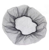 Bonnet en filet de nylon noir jetable avec mailles de 1/8 po pour la cuisine et l'industrie alimentaire