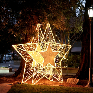 Lumières LED personnalisées en forme d'étoile de Noël pour les projets d'éclairage paysager des parcs, des centres de villégiature, des places publiques et des festivals - Product Image 1