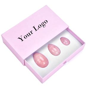 Natural Quartzo Rosa Yoni Vagina Aperte Kegel Bolas Grande Médio Pequeno 3 Tamanhos Cristal S para As Mulheres Conjunto - Product Image 5