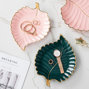 صحن صواني إبداعية على شكل ورقة شجر طبق حلوى وجبة خفيفة - Product Image 4