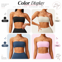Soutien-gorge de sport sans bretelles GM Wholesale pour femme, coupe ajustée, extensible, couvrant, idéal pour le yoga et la gym