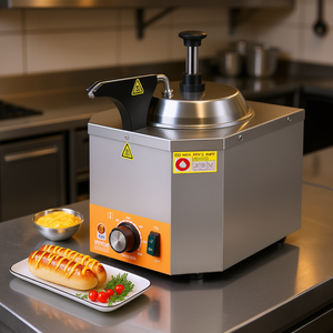 Dispenser Elettrico per Formaggio da 2,4L con Pompa, Scaldafonduta Commerciale con Intervallo di Temperatura 86F-230F - Product Image 2