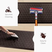 Tapis de cuisine anti-fatigue en PVC CR, lot de 2, antidérapants, rembourrés, modernes, lavables, adaptés aux animaux domestiques, antimicrobiens, imperméables
