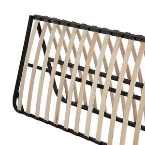 Suministro de fábrica King Size Metal Hierro Roble Marco de cama de madera con listones - Product Image 5