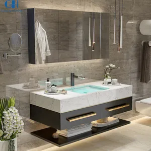 Set di mobili da bagno di Design d'interni unità singole di stoccaggio mobile da bagno moderno piccolo da 40 pollici montato a parete