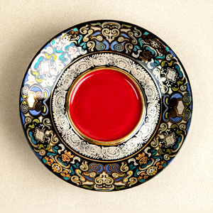 Dunhuang Black Thangka Gaiwan Gold Silver Inlaid Porcelain Covered Tea <b>Bowl</b> Luxury Traditional <b>Chinese</b> Style Lidded Tea Cup Gift - Product Image 5