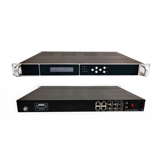 New Style IP ASI to DVB-T/DVB-C/ATSC/ISDB-T 8-Carrier RF Modulator for Digital TV Head-end System with TS Re-multiplexing