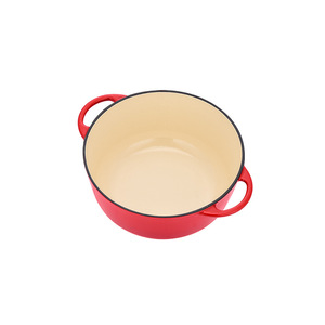 Deshilang Enamel <b>Cast</b> Iron Soup Pot 3.1-4L Induction Compatible Stewing Pot Household Thickened Non Stick Pot - Product Image 1