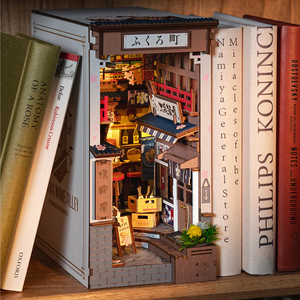 <span class=keywords><strong>Robotime</strong></span> Rolife Regalos de madera Rompecabezas de madera 3D TGB11 Sakura Wine Alley Booknook Casa en miniatura Kit DIY <span class=keywords><strong>Book</strong></span> Nook - Product Image 4