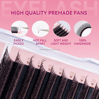 Vente en gros label privé cils en forme de W 0.05/0.07 choisissez l'emballage personnalisé 4D ventilateurs préfabriqués usine d'extensions de cils