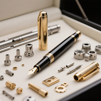 Accessoires de stylo plume personnalisés/plumes de stylo plume usinées à 5 axes/pièces de stylo plume moulées par injection transparentes