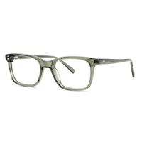 Montures de lunettes optiques de luxe en acétate poli à la main, style vintage carré, vente en gros