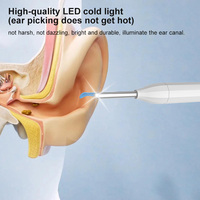 Nettoyant Auriculaire Visuel Intelligent et Curette Sans Fil pour Cérumen avec Caméra, Outil de Retrait de Cérumen, Outil de Maquillage Aérographe Intelligent