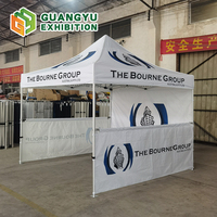 Tente publicitaire 10x10 en aluminium pour salon professionnel, événement, chapiteau, gazebo, auvent, tente pop-up personnalisée imprimée