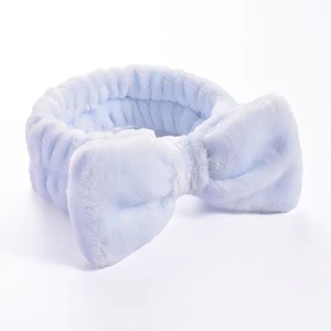 Ensemble de bandeaux en tissu corail personnalisé, serviette en flanelle, scrunchies, style fête, maquillage, élastique, bandeau de spa pour cheveux, pour utilisation en spa <span class=keywords><strong>et</strong></span> salon - Product Image 3