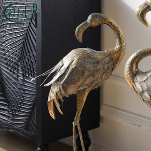 Décoration Flamant Rose en Fer Forgé pour Extérieur et Intérieur, Sculpture Animale Durable pour Jardin, Décoration de Sol, Accessoire de Mariage Style 1 A3480 - Product Image 3