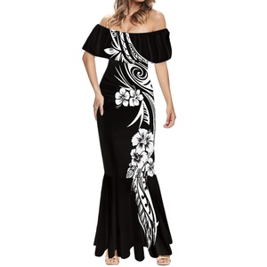 2025 hawaïen Tribal motif sirène <span class=keywords><strong>robe</strong></span> dame taille élastique plage <span class=keywords><strong>robe</strong></span> de soirée maillot de bain couvrir en gros - Product Image 2