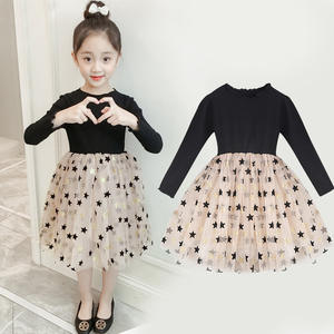 เสื้อผ้าเด็กขายส่ง แฟชั่นดีไซน์ประดับเพชร ชุดเดรสเจ้าหญิงแขนยาวสำหรับเด็กผู้หญิงตัวเล็กจากจีน - Product Image 2