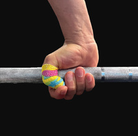 Bandage élastique athlétique respirant avec logo personnalisé pour le sport Bande d'haltérophilie légère et légère déchirure EAB Crochet Grip Pouce Bande d'haltérophilie de 5cm
