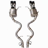Pour BMW E92 E9X E93 M3 – Échappement Catback à double X-pipes en acier inoxydable 304 haute performance avec embouts en fibre de carbone