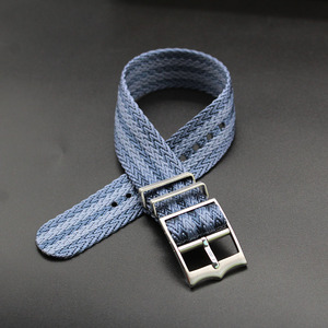 2024 Hotsale Premium nuevo reloj de rayas ajustable Nylon rayas <span class=keywords><strong>SharkTooth</strong></span> tela de nylon correa de reloj hebillas de corona cepilladas - Product Image 4