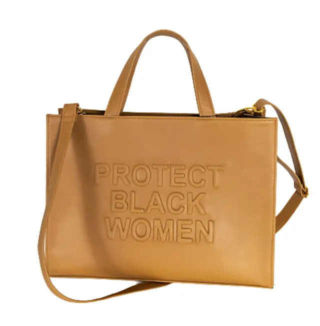 Custom New 100% Vegan Leather Best PU Bag Protect Black Women Character Letter Tote Hand Bags