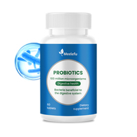 Tablet Suplemen Diet Probiotik 60 Tablet, Mendukung Keseimbangan Mikroekologi Usus, Kesehatan Pencernaan & Kekebalan Tubuh untuk Dewasa