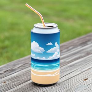 Premium Quality Slim Skinny 12oz 6 Pack Neoprene Closure-Free Can <b>Cooler</b> Sleeves for Beer Energy <b>Drinks</b> Sublimation Vinyl DTF - Product Image 2