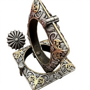 Stylish Vintage Tibetan Silver Cuff Bracelets <b>Set</b> Floral Pattern Women's Alloy <b>Bangles</b> Antique Silver Plated Jewelry - Product Image 2