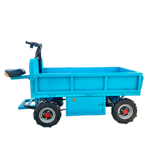 <span class=keywords><strong>Chariot</strong></span> de transport à plateau plat en acier inoxydable à quatre roues électriques avec une capacité de charge de 1000 kg pour la logistique d'entrepôt, le stockage et les achats - Product Image 1
