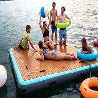 Plateforme flottante gonflable personnalisée en PVC pour yacht, jet ski, ponton, quai, usage hôtelier et de villégiature