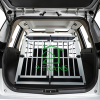 Cage pour chien en aluminium Cage pour chien en métal pour le voyage en voiture pour chiens chats lapins