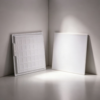 Plafonnier LED carré ultra-fin 40W, diffuseur anti-éblouissement, éclairage commercial pour bureaux, livraison directe d'usine avec certification CE