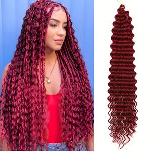 Extensiones <span class=keywords><strong>de</strong></span> Cabello Sintético Rizado <span class=keywords><strong>de</strong></span> 20-30 Pulgadas, Ondulado Profundo, Ondulado Oceánico, para Mujeres Afro-Latinas - Product Image 1