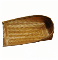 Panier de rangement en bambou tressé à la main japonais, accessoires de cérémonie du thé laqués, art populaire écologique et design suspendu moderne