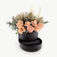 Vente en gros boîte à bijoux et fleurs personnalisable boîte cadeau ronde 2 couches avec tiroir