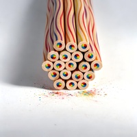 Ensemble de crayons arc-en-ciel, 7 couleurs en 1, crayon en bois coloré, crayon en bois arc-en-ciel pour les livres de coloriage, le dessin et le croquis