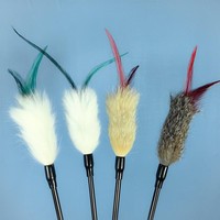 Nouveau lapin cheveux chat Teaser jouet couleur naturelle fourrure résistant aux morsures autocollant interactif et mouvement jouet pour animaux de compagnie
