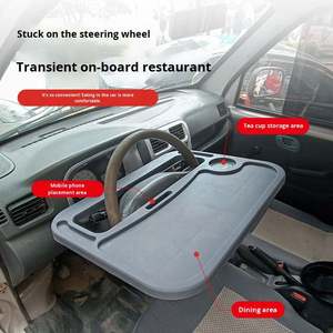 Accessoires de voiture Table de volant de voiture Plateau de repas et porte-gobelet Bureau d'écriture multifonctionnel Matériel plastique Voiture - Product Image 2