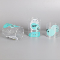 Logo personnalisé éponge PVC PET acétate cylindre rond transparent tube boîte en plastique pour les fruits