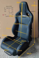 RECARO Großhandel PVC-Wildleder Glasfaser Kohlefaser Autorennensitze Sportster CS Porsche Schalensitze