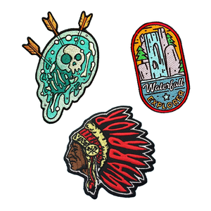 Customize logo Applique Custom Clothing Patches <b>Sticker</b> And Iron On Fall Embroidery Camp Patch Accessories Badges Patch Iron On - Product Image 1