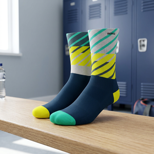 OEM Unisex Crew Performance Running Socks Breathable Mesh <b>Long</b> Distance Cushioned Anti-<b>Slip</b> Custom Logo Youth Adults Children - Product Image 3