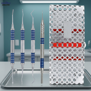 Kit de micro-chirurgie par tunneling manuel personnalisé pour soins parodontaux, 4 pièces, certifié CE Classe I, Modèle HI-1187, Garantie 1 an, 30 embouts - Product Image 2