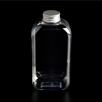 Bouteille de boisson en plastique de qualité alimentaire, boissons souples en plastique PET bouteilles personnalisées de 500ml avec bouchon en aluminium