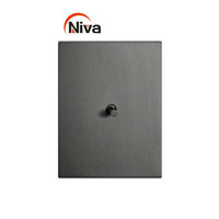INNV5 prise personnalisée inde acier inoxydable 2 gangs 2 voies interrupteurs maison hôtel série panneau en métal interrupteur d'éclairage mural à bascule 220V 15A