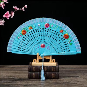 Khuyến Mại Tùy Chỉnh Số Lượng Nhỏ Gấp Hollow-Khắc Thiết Kế Gỗ Tay <span class=keywords><strong>Fan</strong></span> Cho Tổ Chức Sự Kiện Và Bên Quạt Tay - Product Image 3