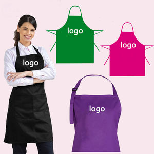 Tablier de cuisine imperméable personnalisé avec logo, polyester 100%, pour salon, barbier, nettoyage, cuisine, chef, pour femmes et hommes - Product Image 1